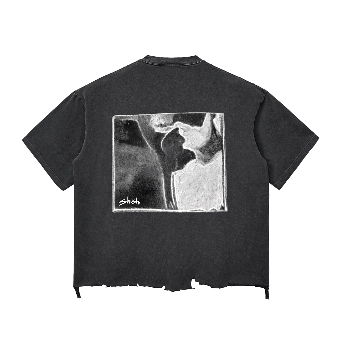 Heavyweight Washed 'No' Tee