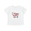 WOMEN IKUHATEME WHITE BABY TEE