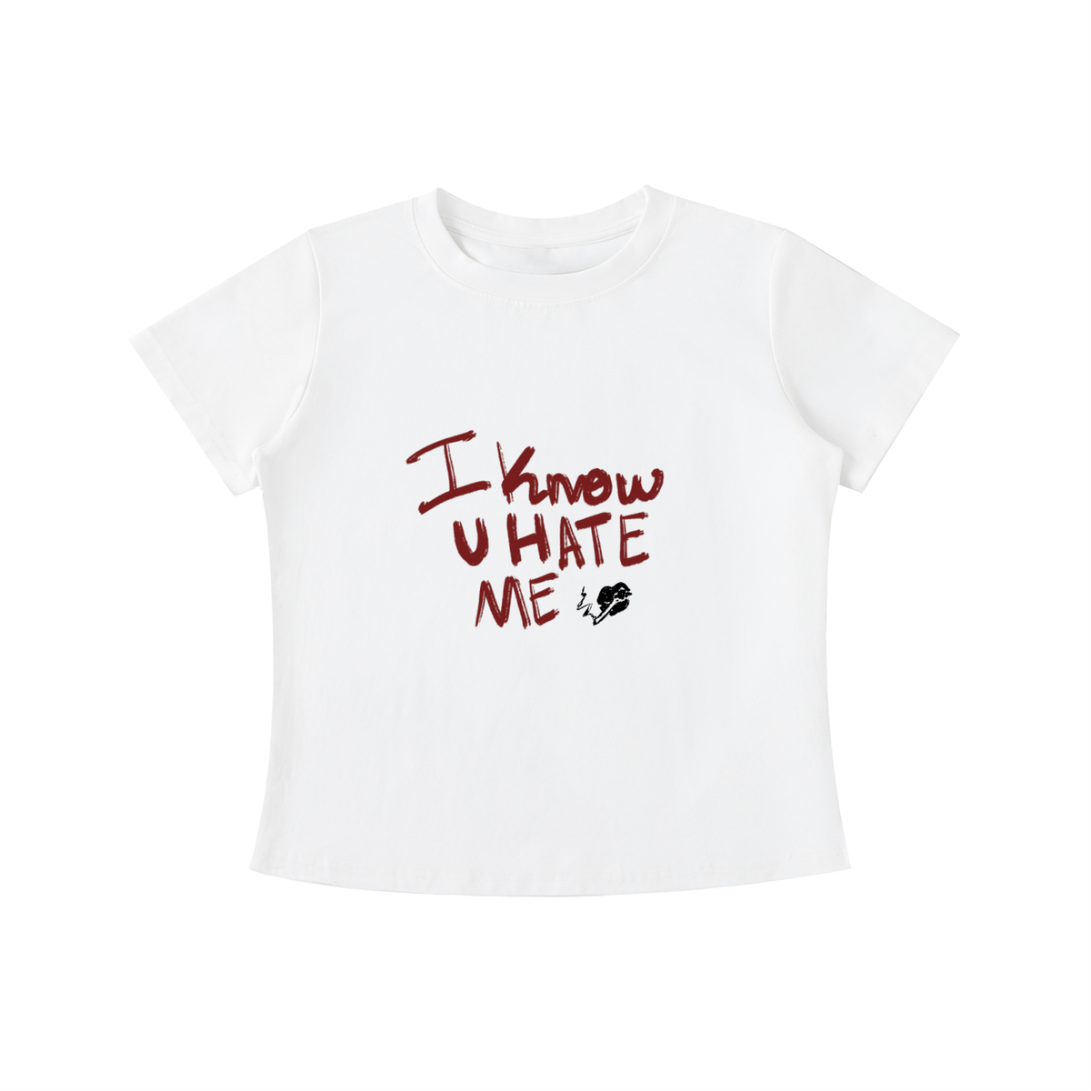 WOMEN IKUHATEME WHITE BABY TEE