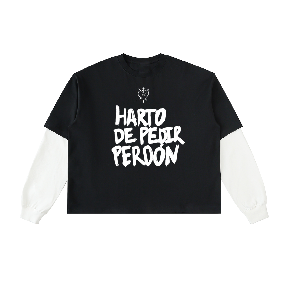 Long Sleeve Layered 'Perdón' Tee
